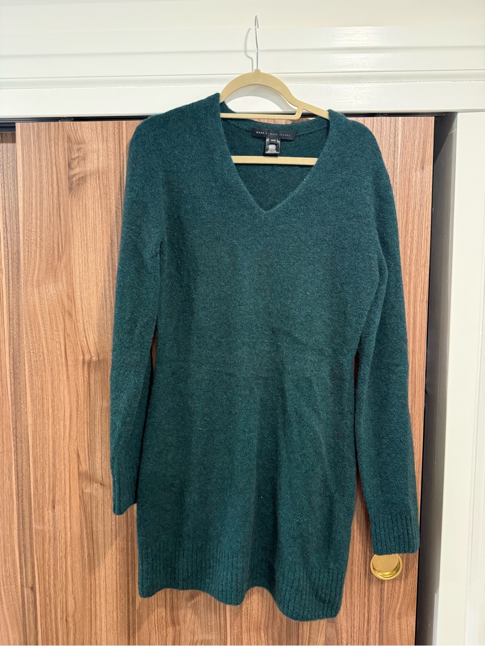 Marc By Marc Jacobs Teal V-Neck Knit Dress M